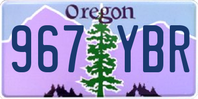 OR license plate 967YBR