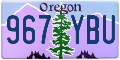 OR license plate 967YBU