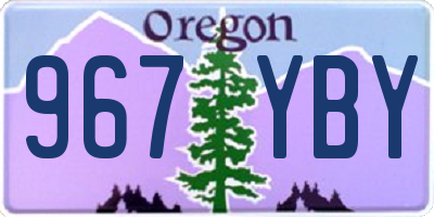 OR license plate 967YBY