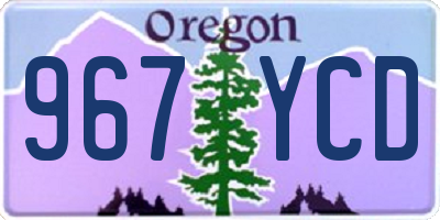 OR license plate 967YCD