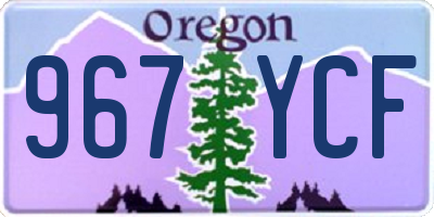 OR license plate 967YCF