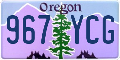 OR license plate 967YCG