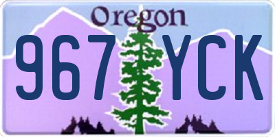 OR license plate 967YCK