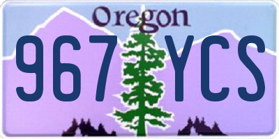 OR license plate 967YCS