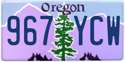OR license plate 967YCW