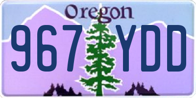 OR license plate 967YDD