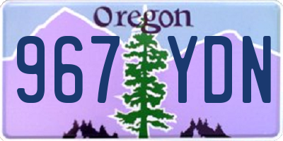 OR license plate 967YDN