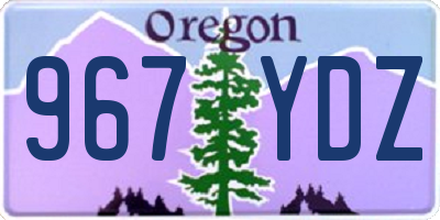 OR license plate 967YDZ