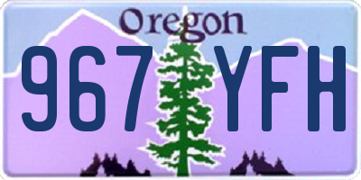 OR license plate 967YFH