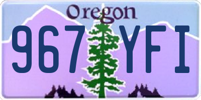 OR license plate 967YFI