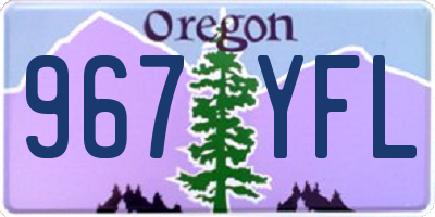 OR license plate 967YFL