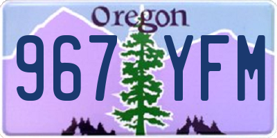 OR license plate 967YFM