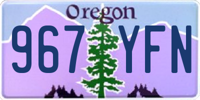 OR license plate 967YFN