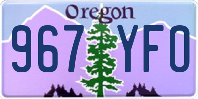 OR license plate 967YFO