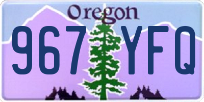 OR license plate 967YFQ