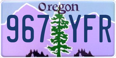 OR license plate 967YFR