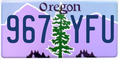 OR license plate 967YFU