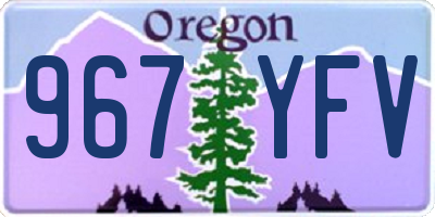 OR license plate 967YFV