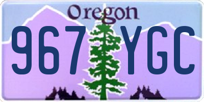 OR license plate 967YGC
