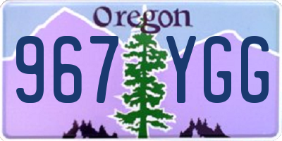 OR license plate 967YGG
