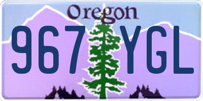 OR license plate 967YGL