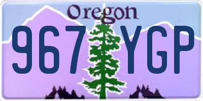 OR license plate 967YGP
