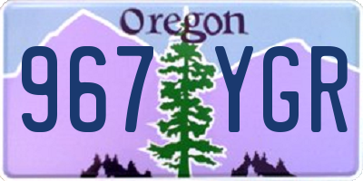 OR license plate 967YGR