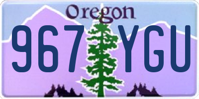 OR license plate 967YGU