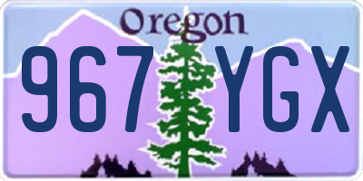 OR license plate 967YGX
