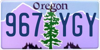 OR license plate 967YGY