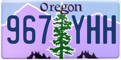 OR license plate 967YHH