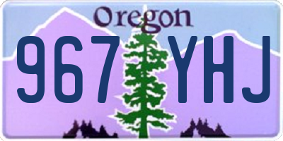 OR license plate 967YHJ