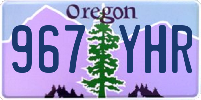 OR license plate 967YHR