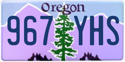 OR license plate 967YHS