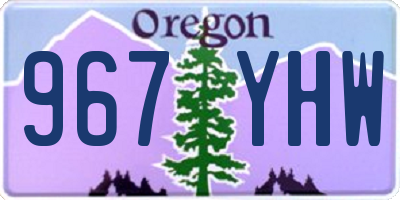 OR license plate 967YHW