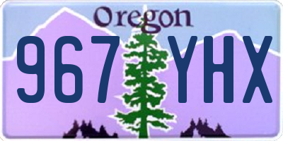 OR license plate 967YHX