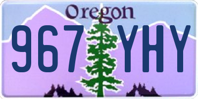 OR license plate 967YHY