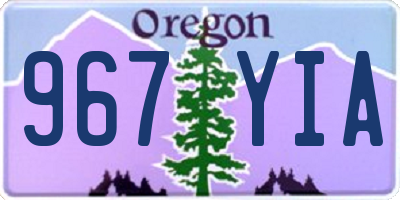 OR license plate 967YIA