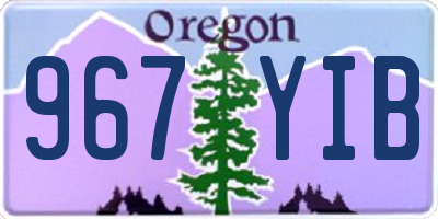 OR license plate 967YIB