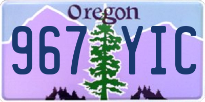 OR license plate 967YIC