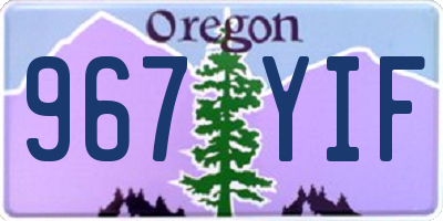 OR license plate 967YIF
