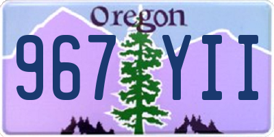 OR license plate 967YII