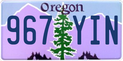 OR license plate 967YIN