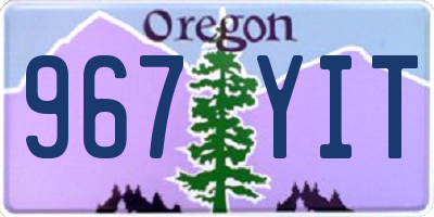 OR license plate 967YIT