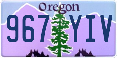 OR license plate 967YIV