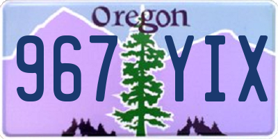 OR license plate 967YIX