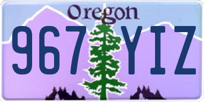 OR license plate 967YIZ