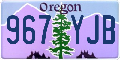 OR license plate 967YJB