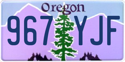 OR license plate 967YJF