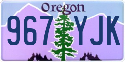 OR license plate 967YJK